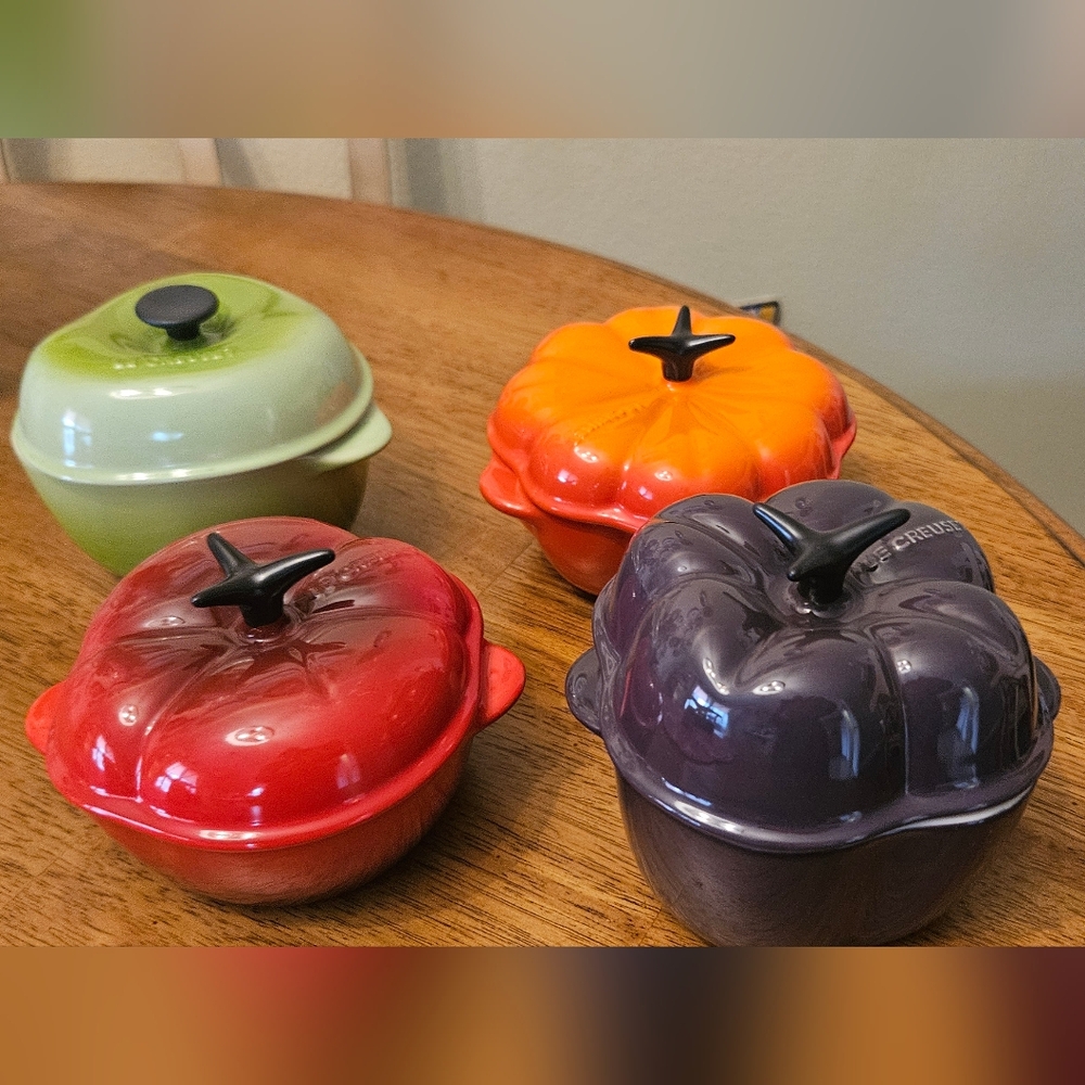 Le Creuset Mini Vegetable Casserole/ Cocotte Set Of 4